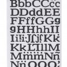 Darice Thickers Glitter Chipboard Alphabet Stickers Reindeer Black