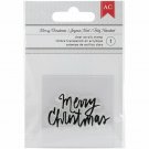 American Crafts Clear Acrylic Stamps Merry Christmas Fancy