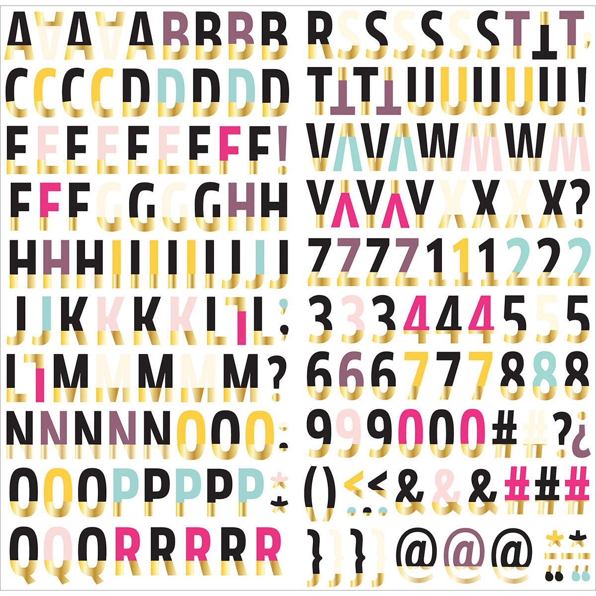 American Craft We R Memory Keepers Urban Chic Collection Thickers Alphabet