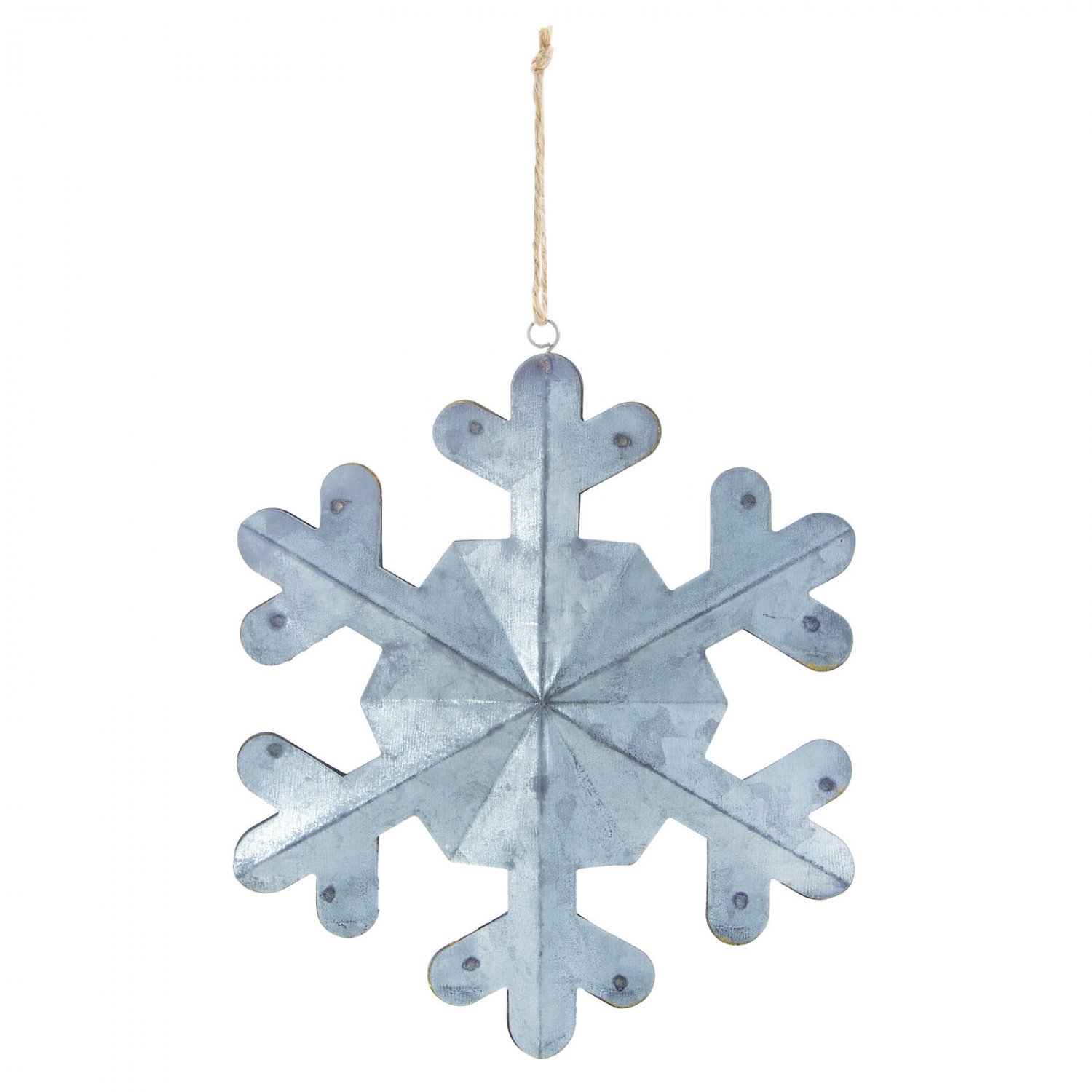 Darice Christmas Decor Snowflake Christmas Decorations Tin Silver 6.5 x 7.375in