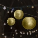 Darice Victoria Lynn Gold Paper Lantern 6/8/10 Inches