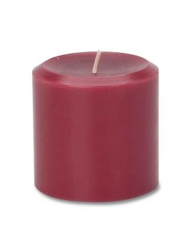 Darice Pillar Candle Dark Red Apple Cinnamon Scented 2.8 X 2.8 inches