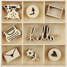 Kaiser Craft Flourishes Die Cut Wood Pieces Pack Hello
