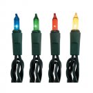 Darice Decolights Light Set 20 Multi Color Bulbs Green 8 feet