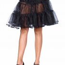 Leg Avenue Women's Shimmer Organza Knee Length Petticoat Skirt Black One Size