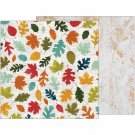 American Craft  Warm And Cozy Collection 12X12 Double Sided Paper Fallen Leaves