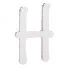 Darice 9 Inches White Wood Letter H Brush Font