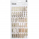 American Crafts  Clearly Posh Collection Thickers Alphabet Gold Foil