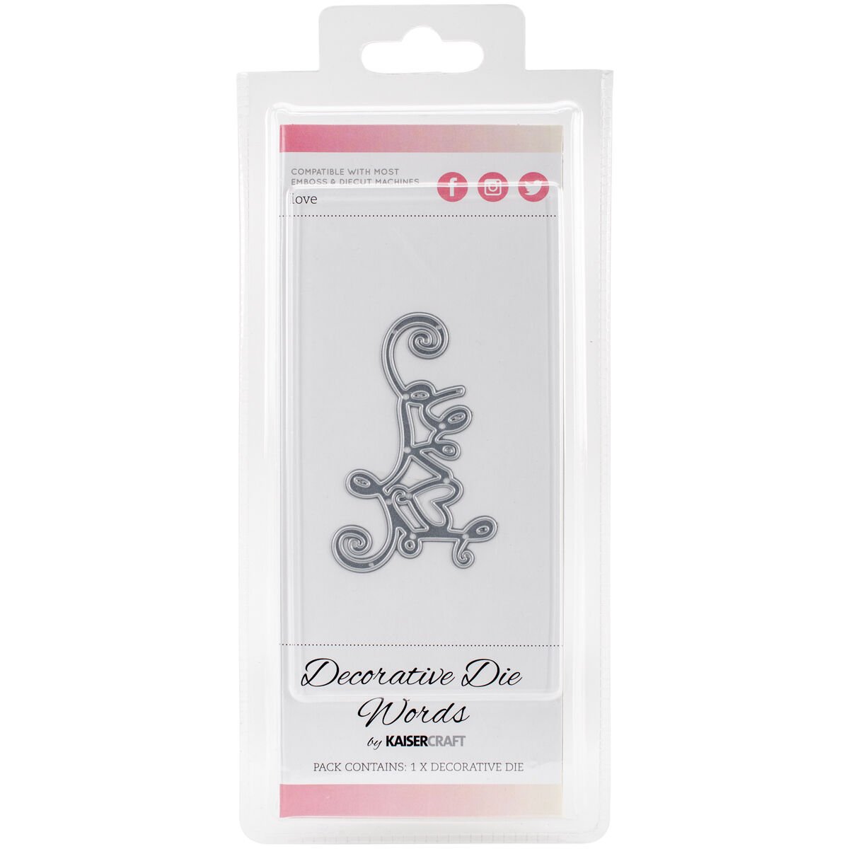 Kaiser Craft Decorative Dies Words Love