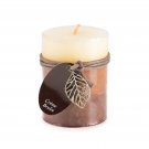 Darice Dynamic Collections Layered Candles Creme Brulee 4 Inches Pillar
