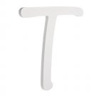 Darice 9 Inches White Wood Letter T Brush Font