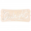 Darice Laser Cut Wood Sign Fancy Rectangle Goodnight 14 X 5.5 Inches