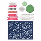 Sizzix Me And You Collection Thinlits Die Card Front Fancy Chevrons