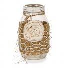 Darice Flower with Frayed Edges and Clip Cotton White 2.5 Inches