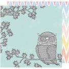 American Craft Oh Happy Life Collection 12 X 12 Double Sided Paper Night Owl