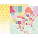American Craft Pk Paislee Take Me Away Collection 12 X 12 Double Sided Paper 05