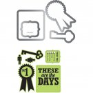 Sizzix Framelits Dies 4/Pkg W/Clear Stamps By Echo Park-Note To Self