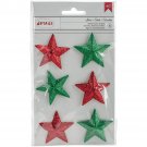 American Crafts Deck The Halls Christmas 3 Dimensional Stars Red And Green
