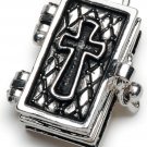 Darice Prayer BoX metal Charm  Bible Antique Silver