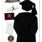 Darice Jolee's Boutique Dimensional Stickers Cap and Gown Black