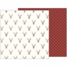 American Craft  Warm And Cozy Collection 12X12 Double Sided Paper Antlers