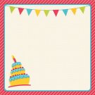 Darice Scrapbook Paper 3D Birthday Cake 12 X 12 Inches