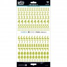 Bella Blvd Illustrated Faith  Cardstock Stickers Numbers Homespun Olive You