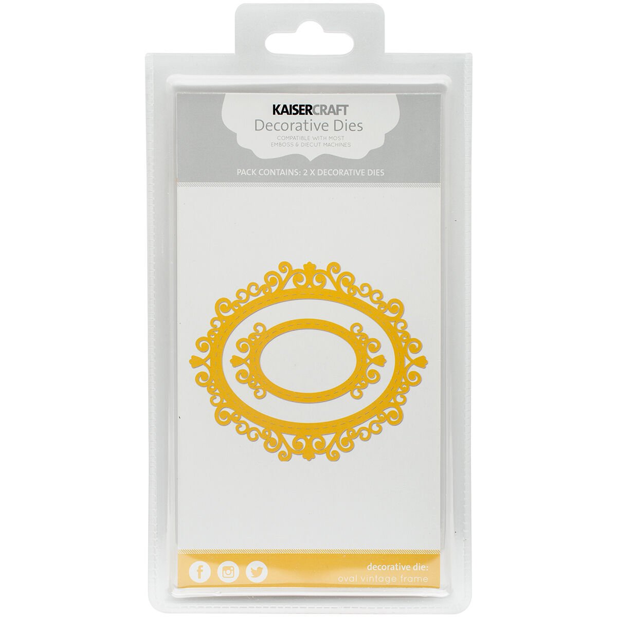 Kaiser Craft Decorative Dies Oval Vintage Foilage