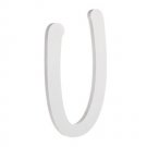 Darice 9 Inches White Wood Letter U Brush Font