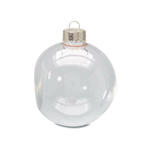 Darice Glass Flat Sided Shaped Ornament, Clear Glass, 2 5/8-Inch