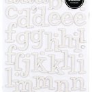 American Crafts Glitter Chipboard Thickers Sprinkles White