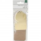 American Crafts Christmas Tags Gold And Kraft