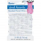 Darice Beaded Wire Garland White 3 Yards