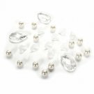 Darice Acrylic Pearl Flower Mix, 7Ounce, White
