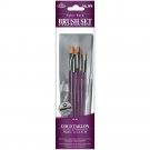 Royal Brush Gold Taklon Value Pack Brush Set With Acrylic Handle