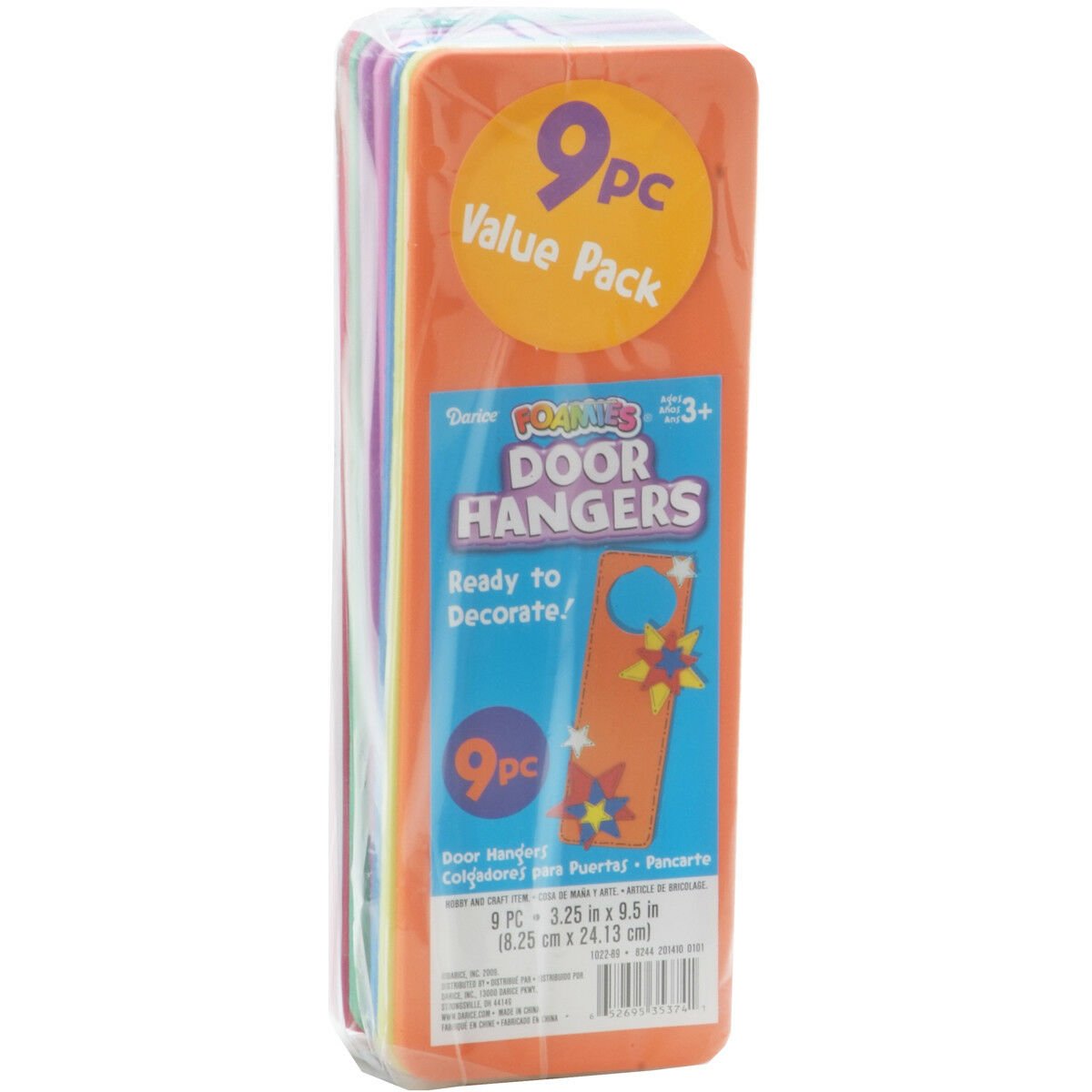 Darice Foam Door Hangers, Assorted Colors 9 count