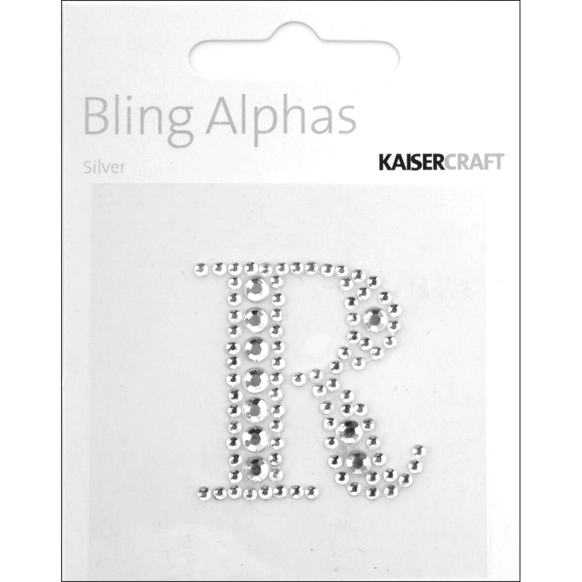 Kaiser Craft Bling Alphas Collection Self Adhesive Monogram Letter R