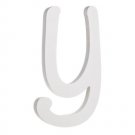 Darice 9 Inches White Wood Letter Y Brush Font