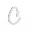 Darice 9 Inches White Wood Letter C Brush Font