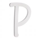 Darice 9 Inches White Wood Letter P Brush Font