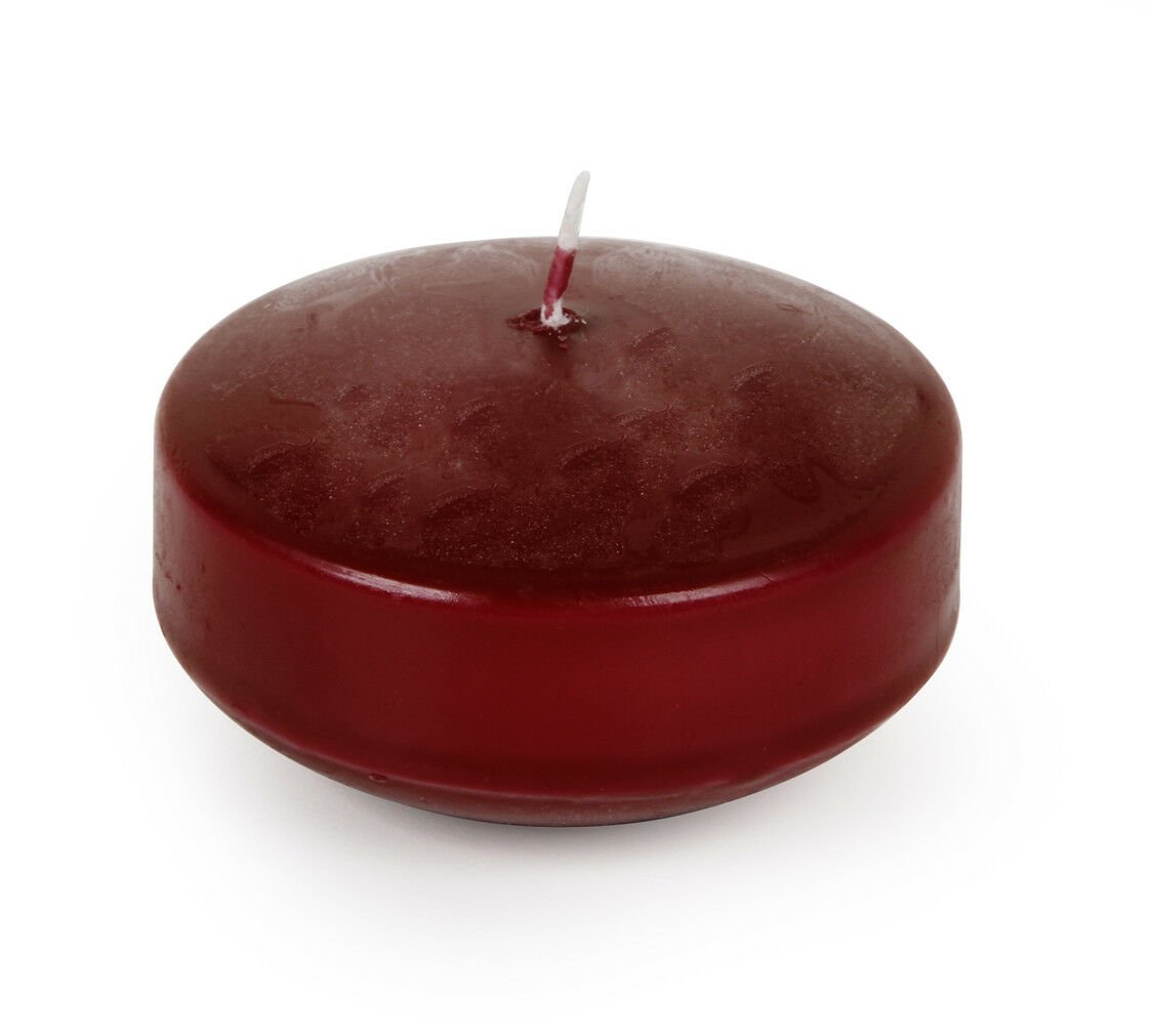Darice Floating Candles Disk Dark Red Unscented