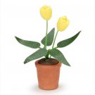 Darice Timeless Minis Pot with Yellow Tulips 0.5 x 1.625 Inches