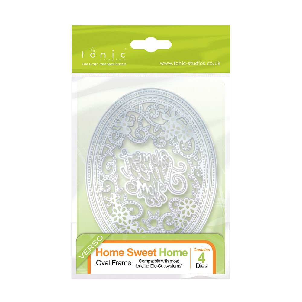 Tonic Studios Sew Pretty Dies Home Sweet Home Oval Frame