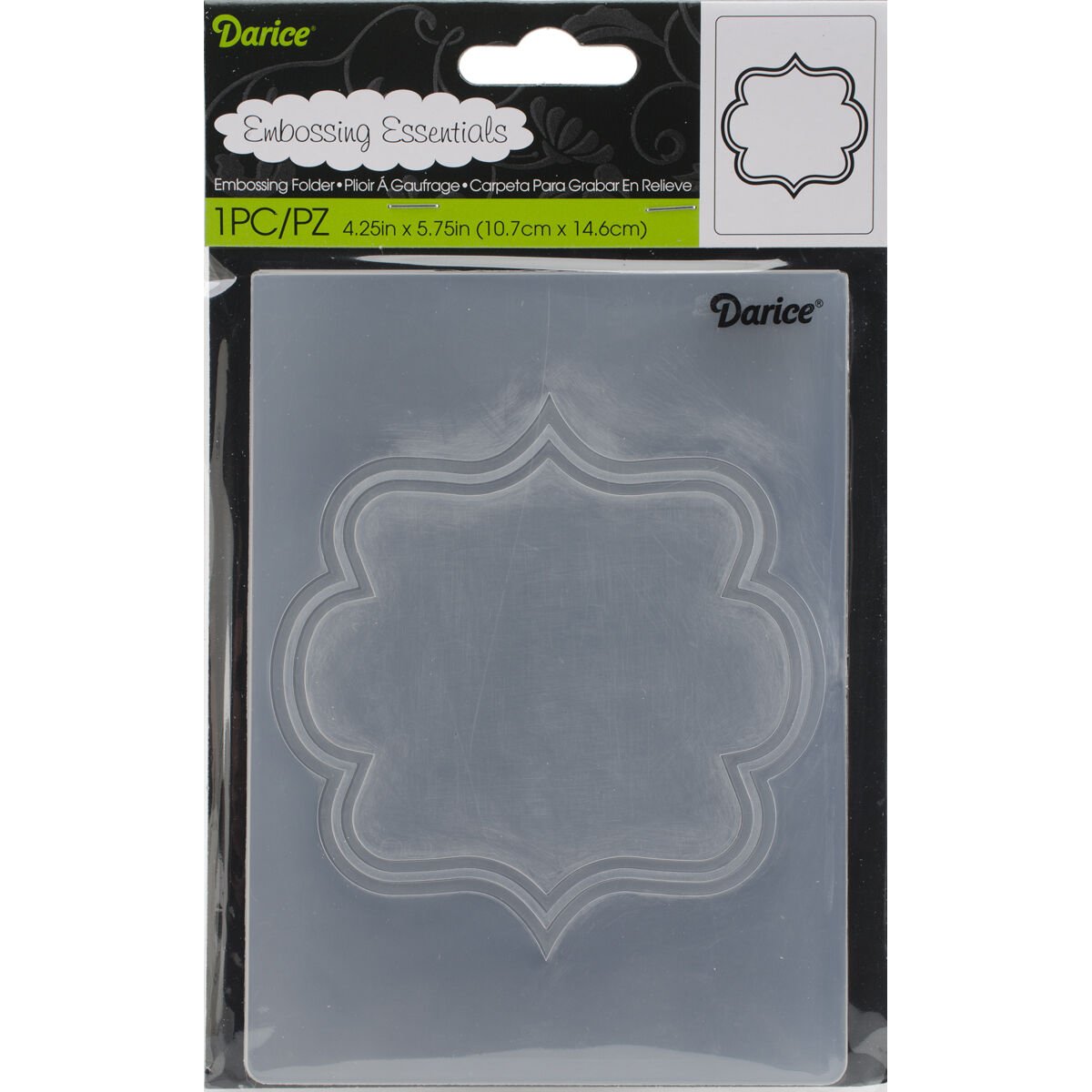 Darice Embossing Folder Square Border 4.25 X 5.75 Inches
