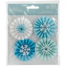 American Crafts Pebbles Winter Wonderland Collection Christmas Rosettes