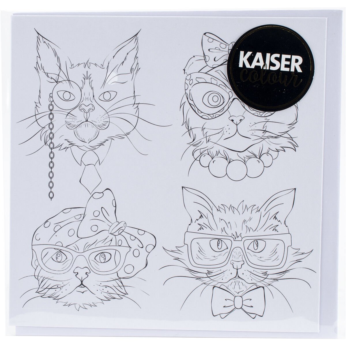 Kaiser Craft Kaiser Colour Gift Card with Envelope Cat Portraits