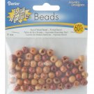 Darice Wood Printed Barrel Beads 9 mm