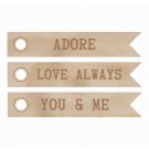 Kaiser Craft Wood Flourishes Word Flags Adore