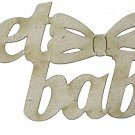 Fabscraps Die-Cut Grey Chipboard Word, Sweet New Baby