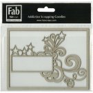 FabScraps Kaleidoscope Die-Cut Gray Chipboard Shape Filigree Tag, 5"X3.75"